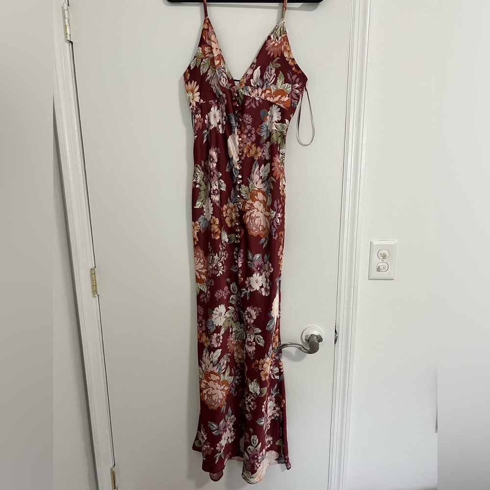 Baltic Born Burgundy Floral Maxi Dress